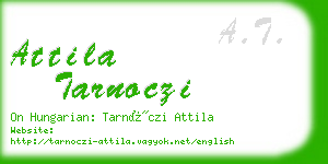 attila tarnoczi business card